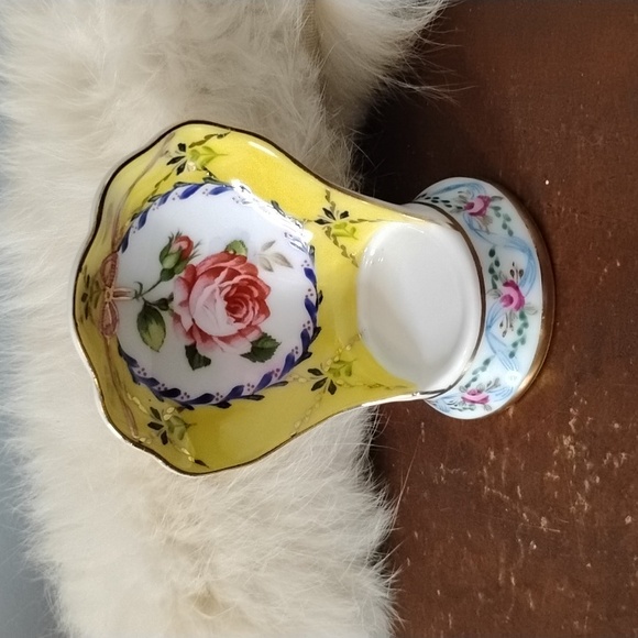 . Vintage Limoges Floral Tea Light Pedestal Porcelain Candle Holder - Picture 1 of 7